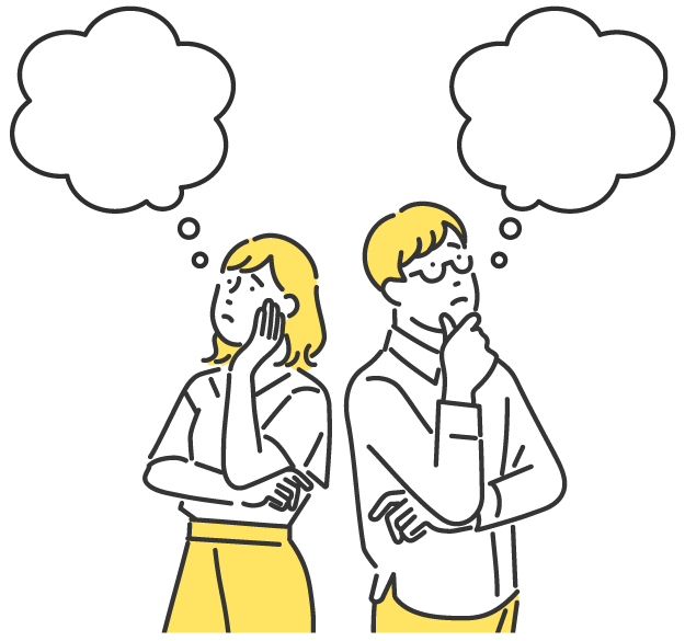 悩む人イラスト